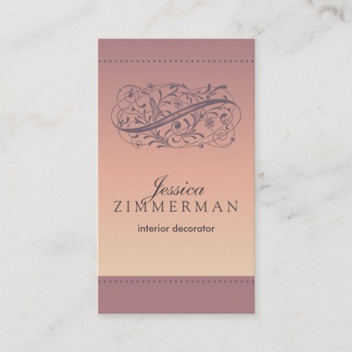 Customizable Victorian Blush Business Card