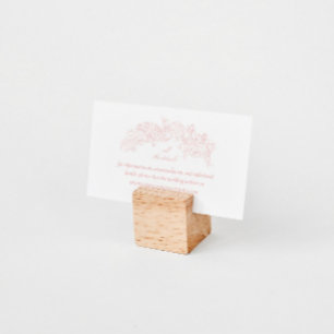 Victorian Blush Pink Wedding Website Enclosure Card