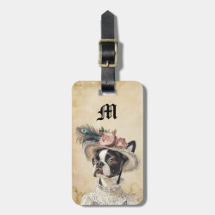Victorian Boston Terrier Dog Luggage Tags