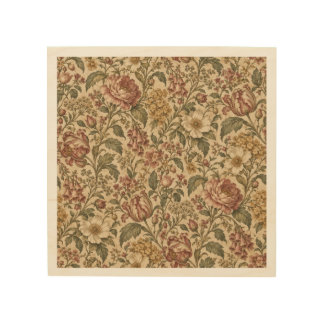 Victorian Botanical Floral Wood Wall Art