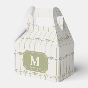 Victorian Botanical Traditional Stripes Favor Boxes