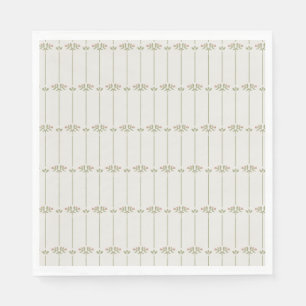 Victorian Botanical Traditional Stripes Napkins
