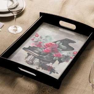 Victorian Boudoir Antique Music Rose Grand Piano Tissue Paper