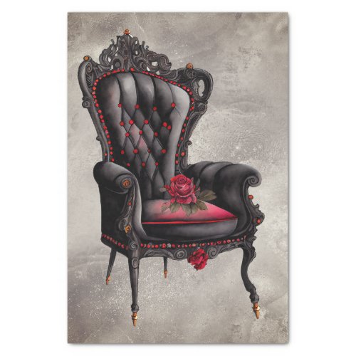 Victorian Boudoir  Antique Wardrobe Parlor Chair Tissue Paper