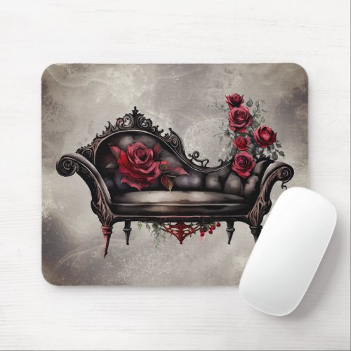 Victorian Boudoir  Chaise Fainting Lounger Couch Mouse Pad