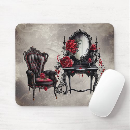 Victorian Boudoir  Old Vanity and Parlor Armchair Mouse Pad