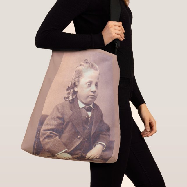 Victorian boy with unfortunate hair style crossbody bag (Close Up)