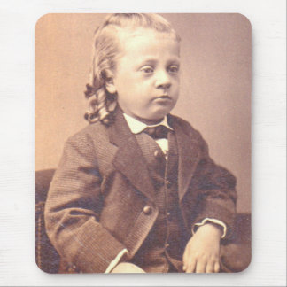 Victorian boy with unfortunate hair style mouse pad
