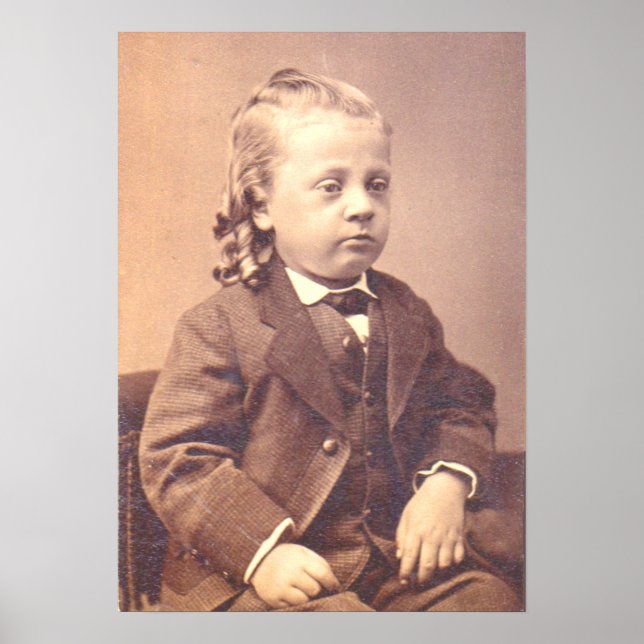 Victorian boy with unfortunate hair style poster (Front)