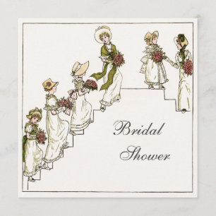 Victorian Bride and Bridesmaids Bridal Shower Invitation