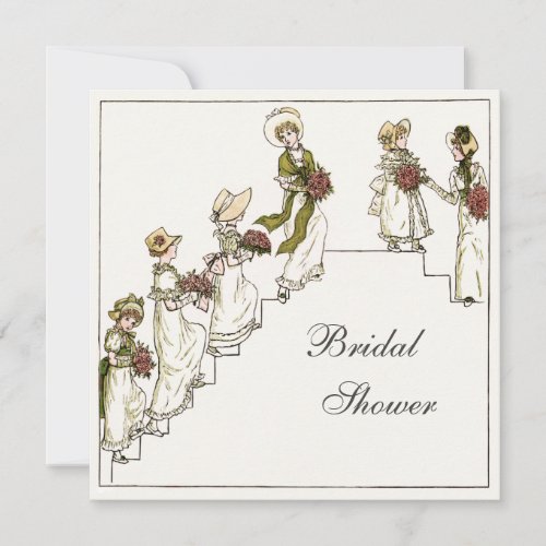 Victorian Bride and Bridesmaids Bridal Shower Invitation