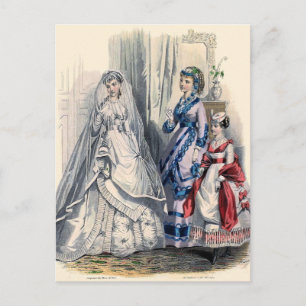 "Victorian Bride and Maids of Honor" Postcard