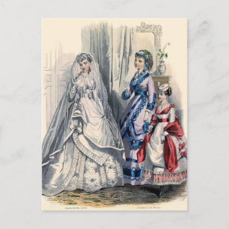 "Victorian Bride and Maids of Honor" Postcard