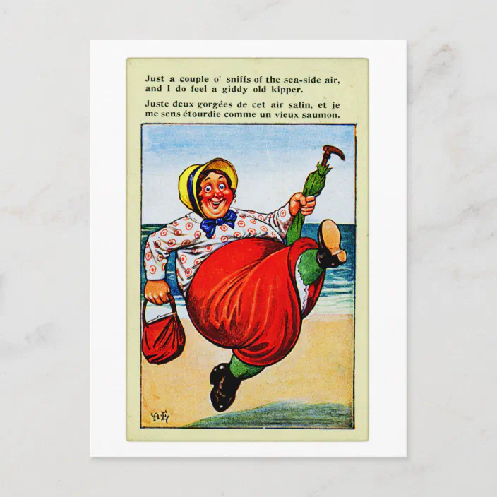 victorian british slang giddy old kipper postcard zazzle com
