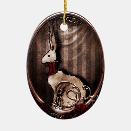 Victorian Bunneh Ceramic Ornament