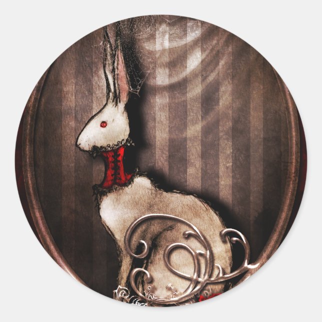 Victorian Bunneh Classic Round Sticker (Front)