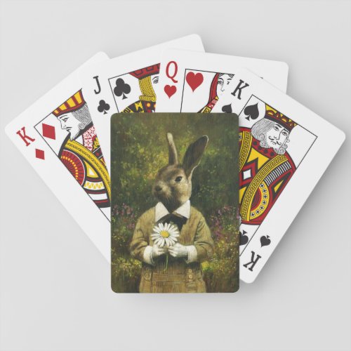 Victorian Bunny Boy Playing Cards