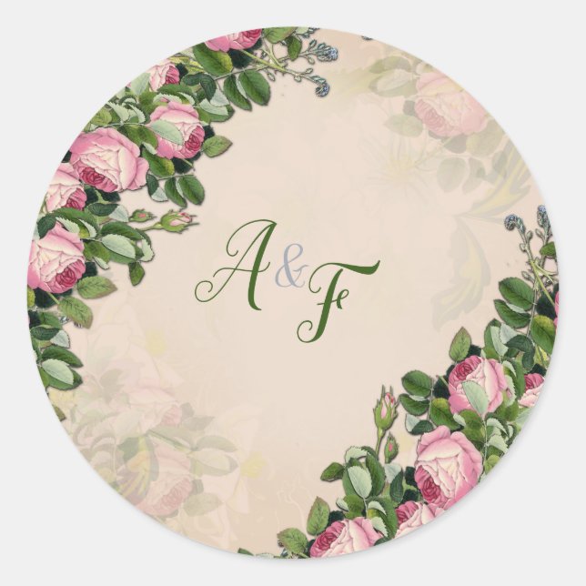 Victorian Bush Garden Classic Round Sticker (Front)