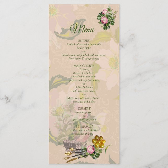 Victorian Bush Garden Menu (Front)