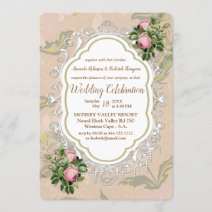Victorian Bush Garden Wedding Invitation
