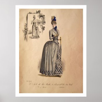 Victorian Bustle Dress Poster by Vintage_Obsession at Zazzle