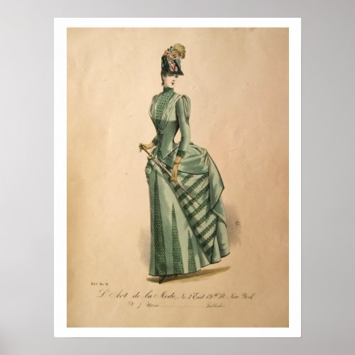 Victorian Bustle Dress Poster