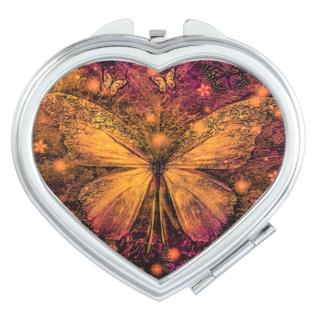 Victorian Butterfly Compact Mirror (Front)