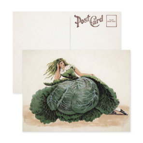 Victorian Cabbage Girl Postcard