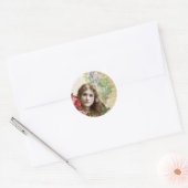 Victorian Cabbage Roses Woman Floral Sticker | Zazzle