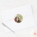 Victorian Cabbage Roses Woman Floral Sticker | Zazzle