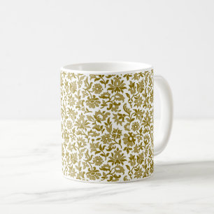 Victorian Calico 2, Goldenrod Coffee Mug