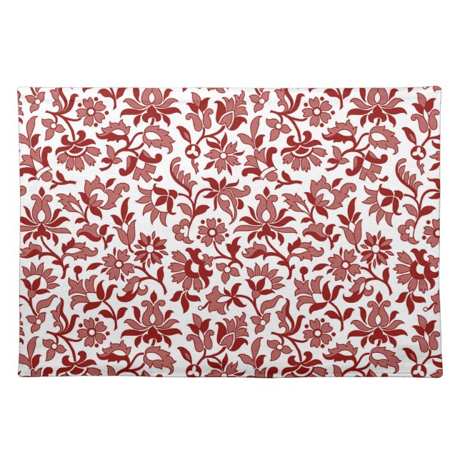Victorian Calico 2, Red Cloth Placemat (Front)