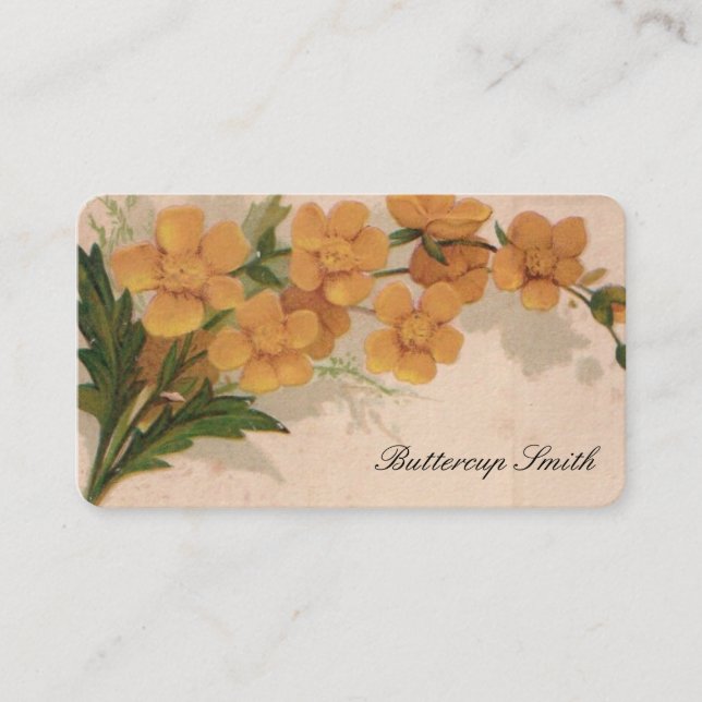 Victorian Calling Cards - Buttercups (Front)