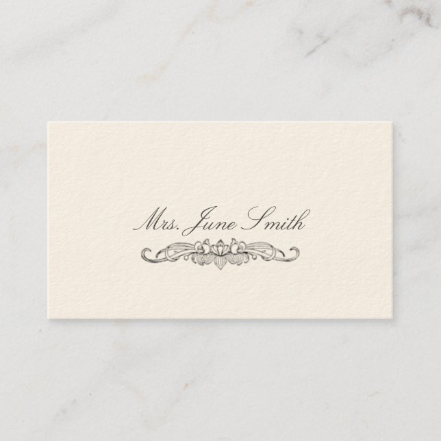 Victorian Calling Cards With Scroll (Front)