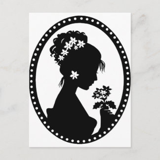 Victorian Cameo Silhouette Postcard