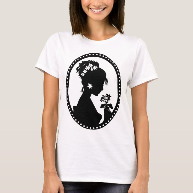 Victorian Cameo Silhouette T-Shirt (Front)