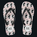 Victorian Cameo Style Pink Flip Flops<br><div class="desc">This cute pair of flip flops in a light pink background and black Victorian cameo silhouette pattern is an ideal addition to any gift bag or as fun party favors. Its also a great buy for yourself. Bridal Shower, Bachelorette Party or a Sweet Sixteen, these flip flops help to make...</div>
