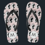 Victorian Cameo Style Pink Flip Flops<br><div class="desc">This cute pair of flip flops in a light pink background and black Victorian cameo silhouette pattern is an ideal addition to any gift bag or as fun party favors. Its also a great buy for yourself. Bridal Shower, Bachelorette Party or a Sweet Sixteen, these flip flops help to make...</div>
