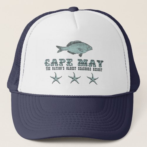 Victorian Cape May NJ Oldest Seashore Resort Fish Trucker Hat