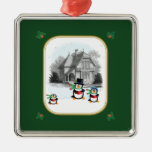 Victorian Caroling Penguins Ornament