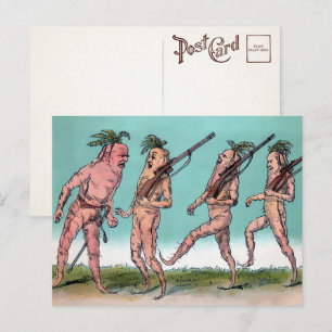 Victorian Carrot Army Postcard 