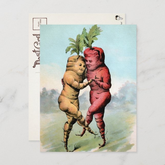 Victorian Carrot Dance Postcard  (Front/Back)