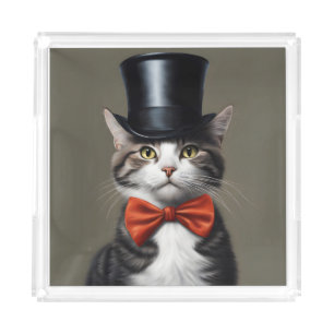 Victorian Cat Acrylic Tray