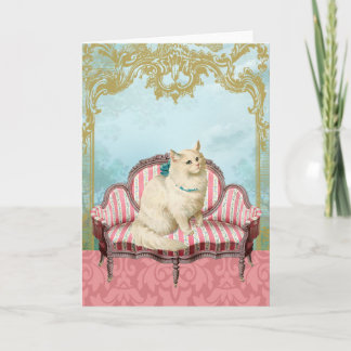 Victorian Cat Card
