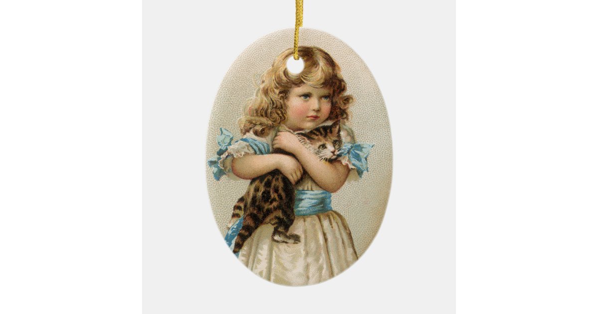Victorian Cat Christmas Ornament Zazzle
