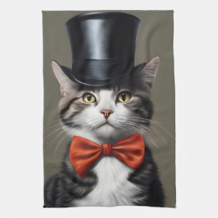 Victorian Cat Kitchen Towel