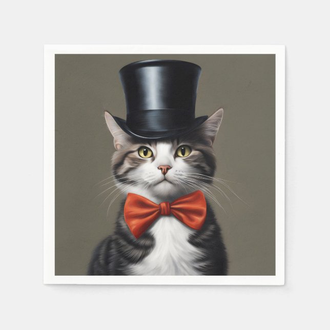 Victorian Cat Napkins (Front)