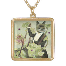 Victorian Cat Performer Necklace