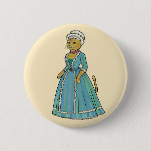 Victorian Cat Queen Mouser History buff Button