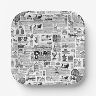 victorian catalog black white antique toile paper plates